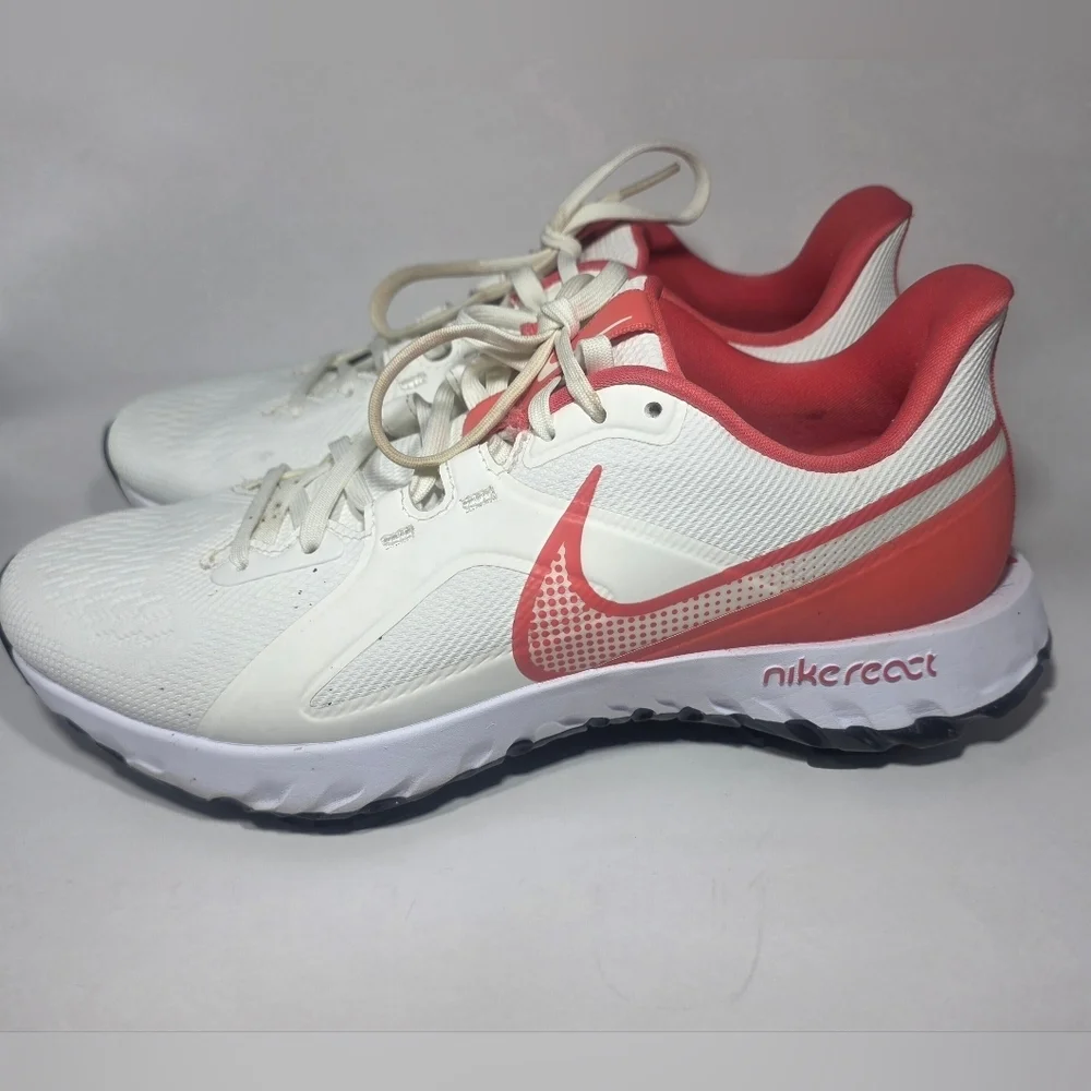 Nike React Infinity Pro Golf Shoes Sail Magic Ember White Men’s 9 CT6620-104 - Picture 1 of 7